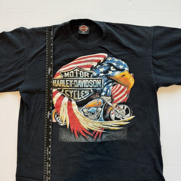 Vintage Y2K Harley Davidson 2000 Eagle USA Fullerton CA Large Black Long Sleeve - Picture 7 of 8